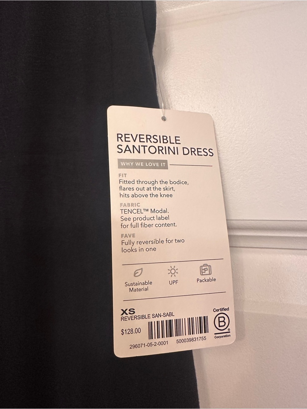 Athleta Black Reversible Santorini Dress - Picture 2 of 3